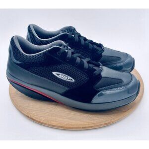 MBT Moja Shoes Womens 10.5 Black Leather Lace Up Rocker Sneakers